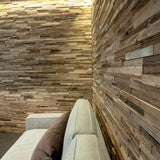 Close up of 'A-Priori' wall panelling showing the different textures