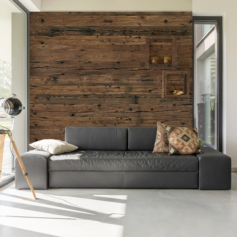 SUN WOOD Block Wall Logs Wooden Panels 1sqm